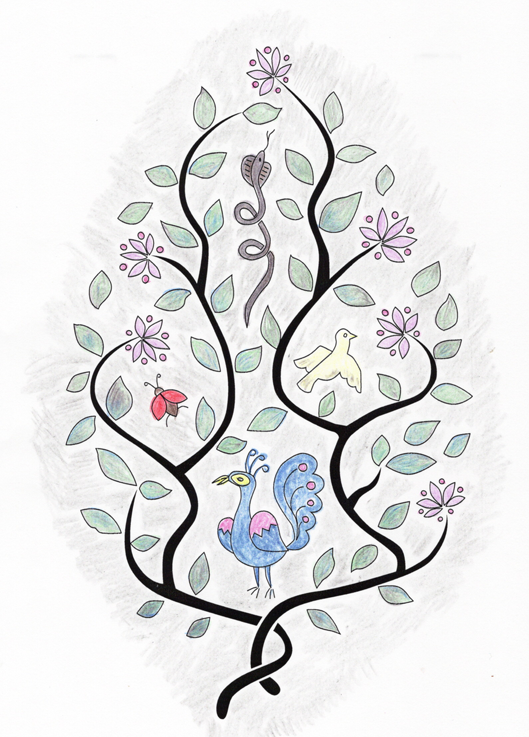 生命の木塗り絵